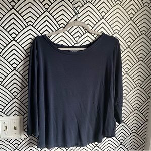 Liverpool LA long sleeve basic tee navy blue